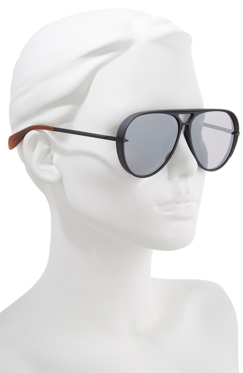 rag & bone 60mm Mirrored Aviator Sunglasses, Alternate, color,