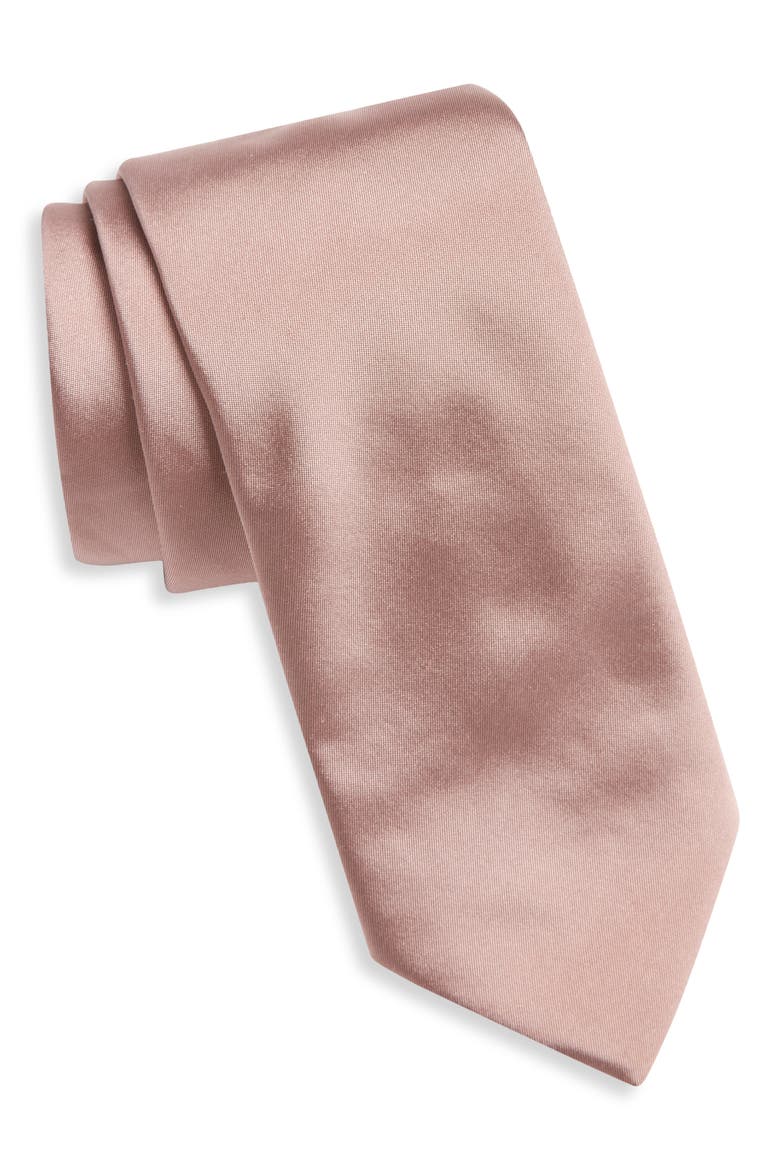 Solid Silk Blend Tie, Main, color, LIGHT/ PASTEL PINK