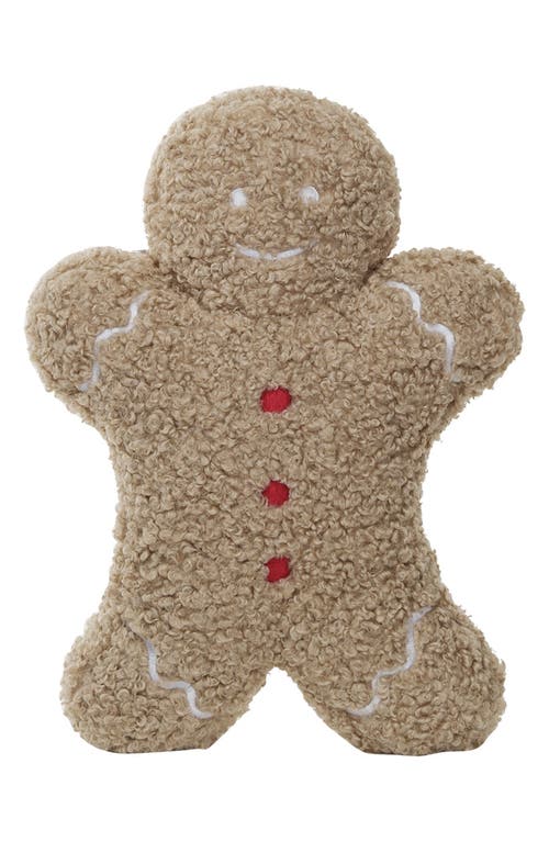 Creative Co-op Gingerbread Man Accent Pillow In Brown