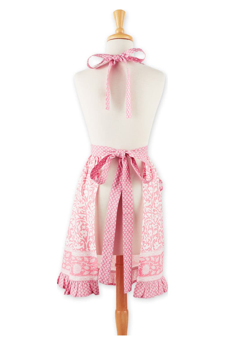 Design Imports Pink Ophelia Cotton Apron, Alternate, color, Pink