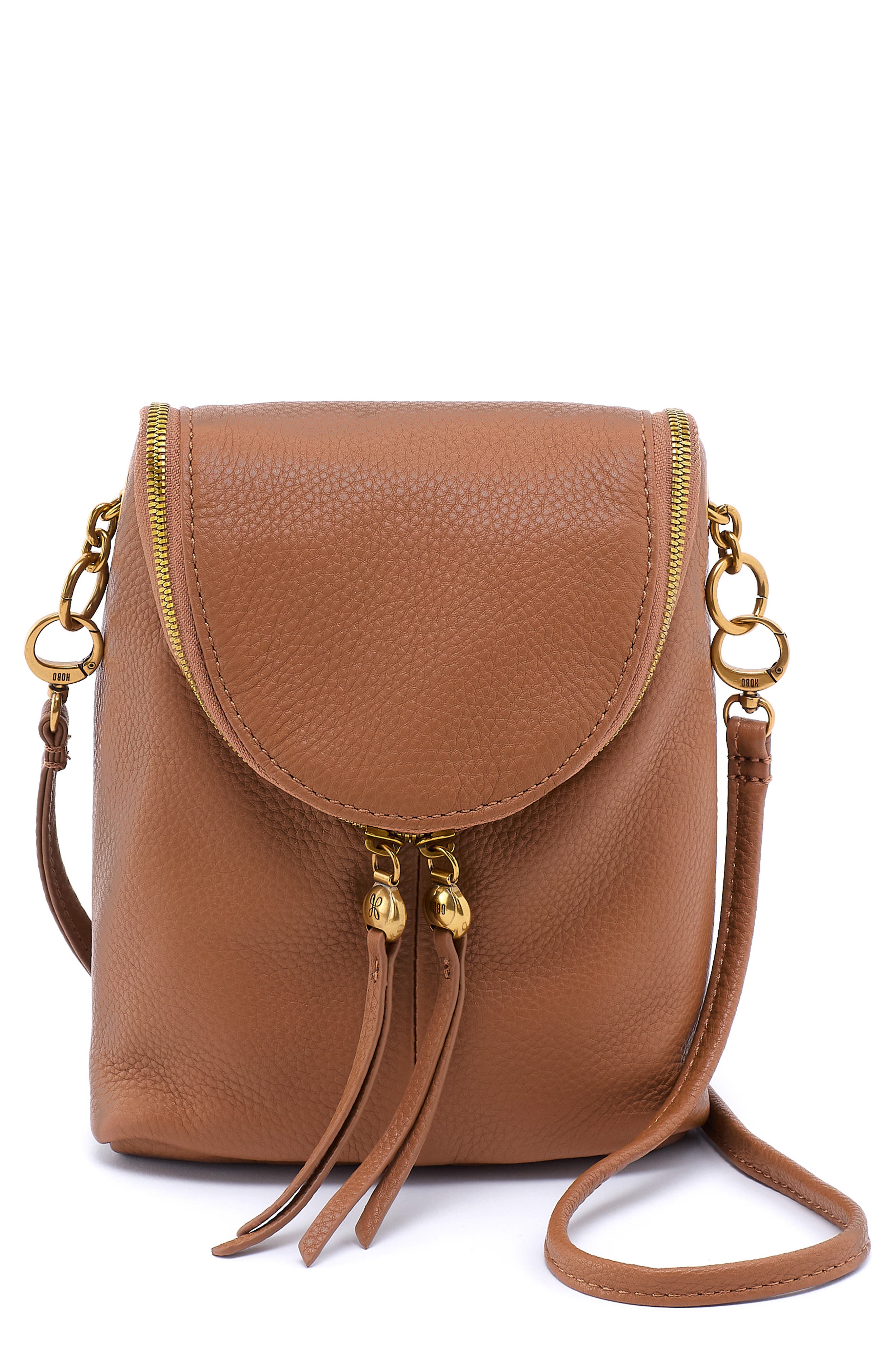 Fern Duo Leather Crossbody Bag, Main, color, TIMBER BROWN