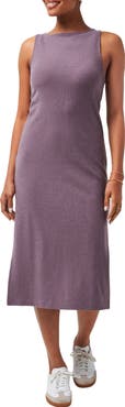 TravisMathew Hadley Wood Sleeveless Rib Midi Dress