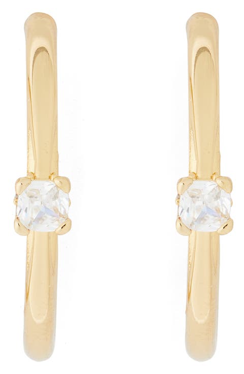 cubic zirconia hoop earrings