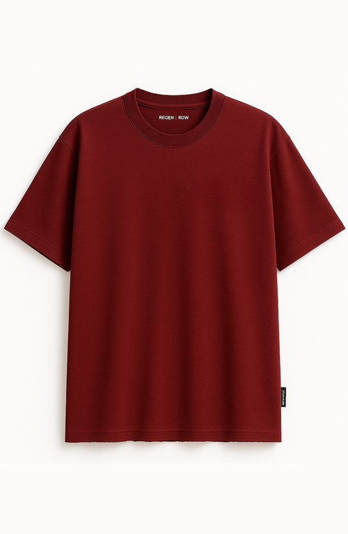 Regent Row Organic Cotton Crew Neck Tee In Red