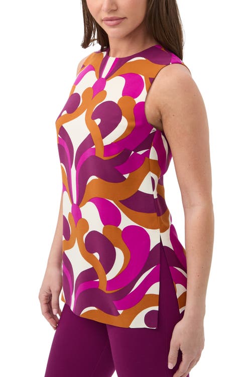 Trina Turk Haruto Printed Sleeveless Top In Multi