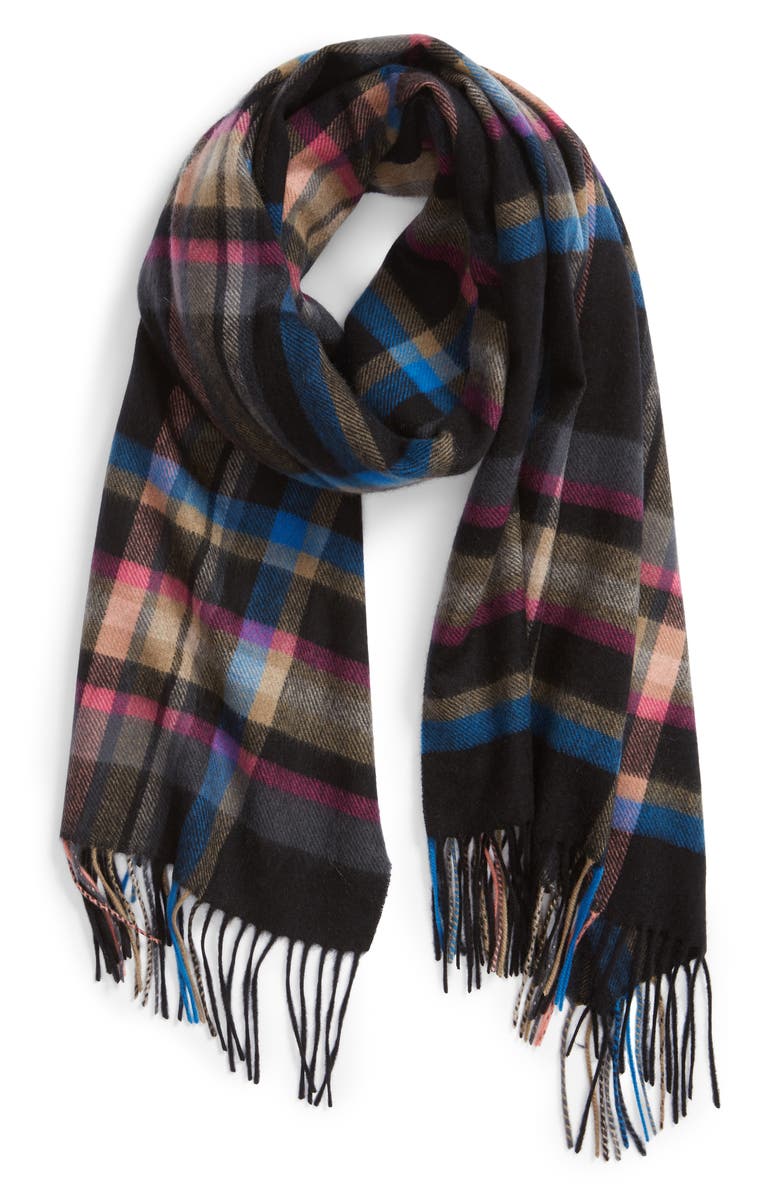 Halogen<sup>®</sup> Plaid Cashmere Wrap Scarf, Alternate, color, 