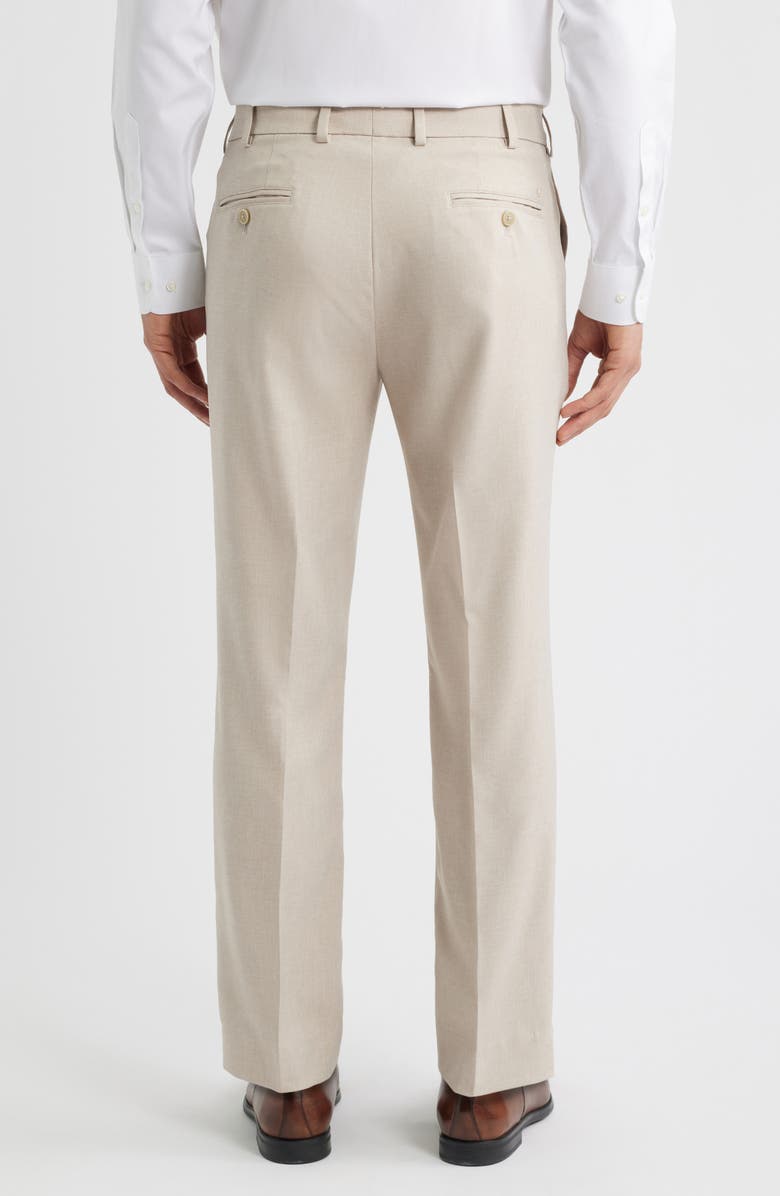 Peter Millar Mèlange Flat Front Dress Pants, Alternate, color, Khaki