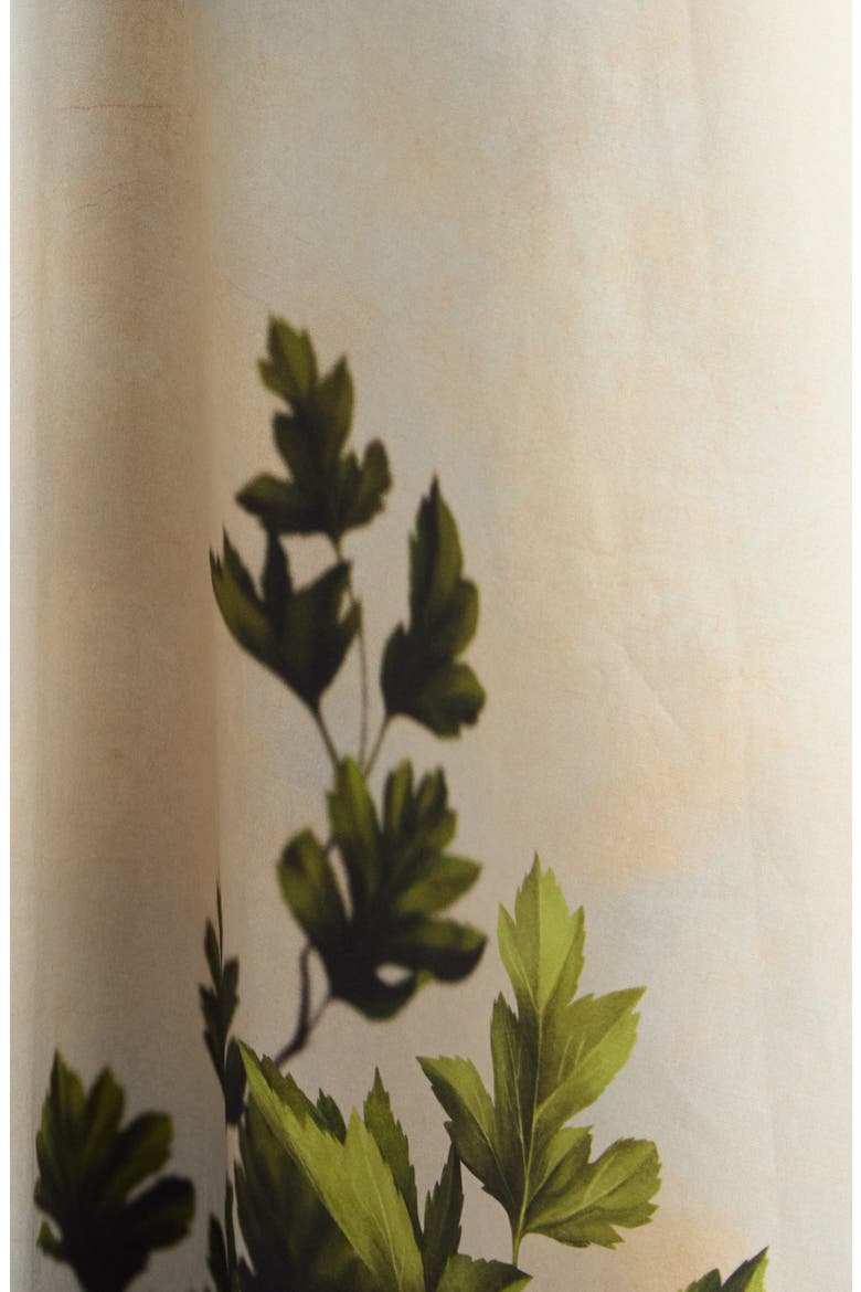 Maple Leaves Cotton Stretch Poplin Midi Dress, Alternate, color, GREEN MULTI