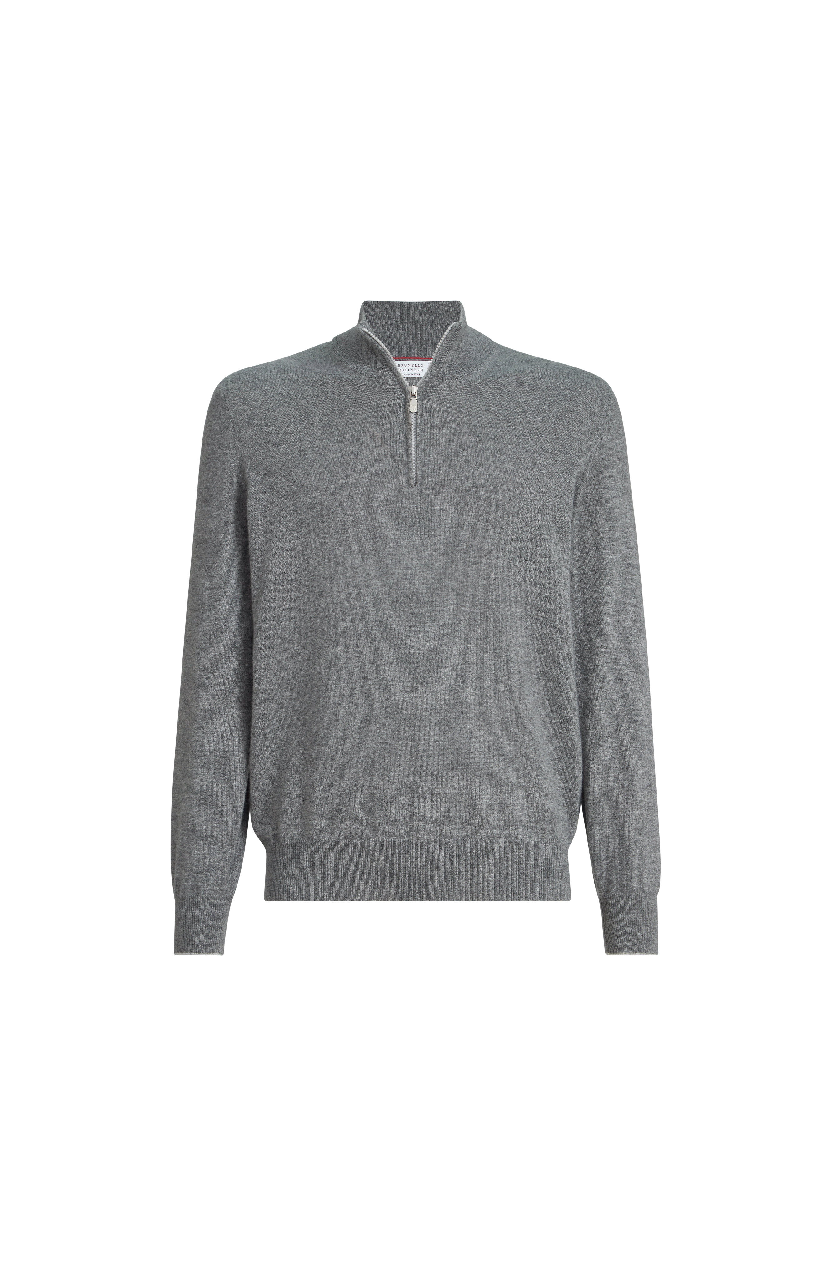 Cashmere sweater with half zip - image 4