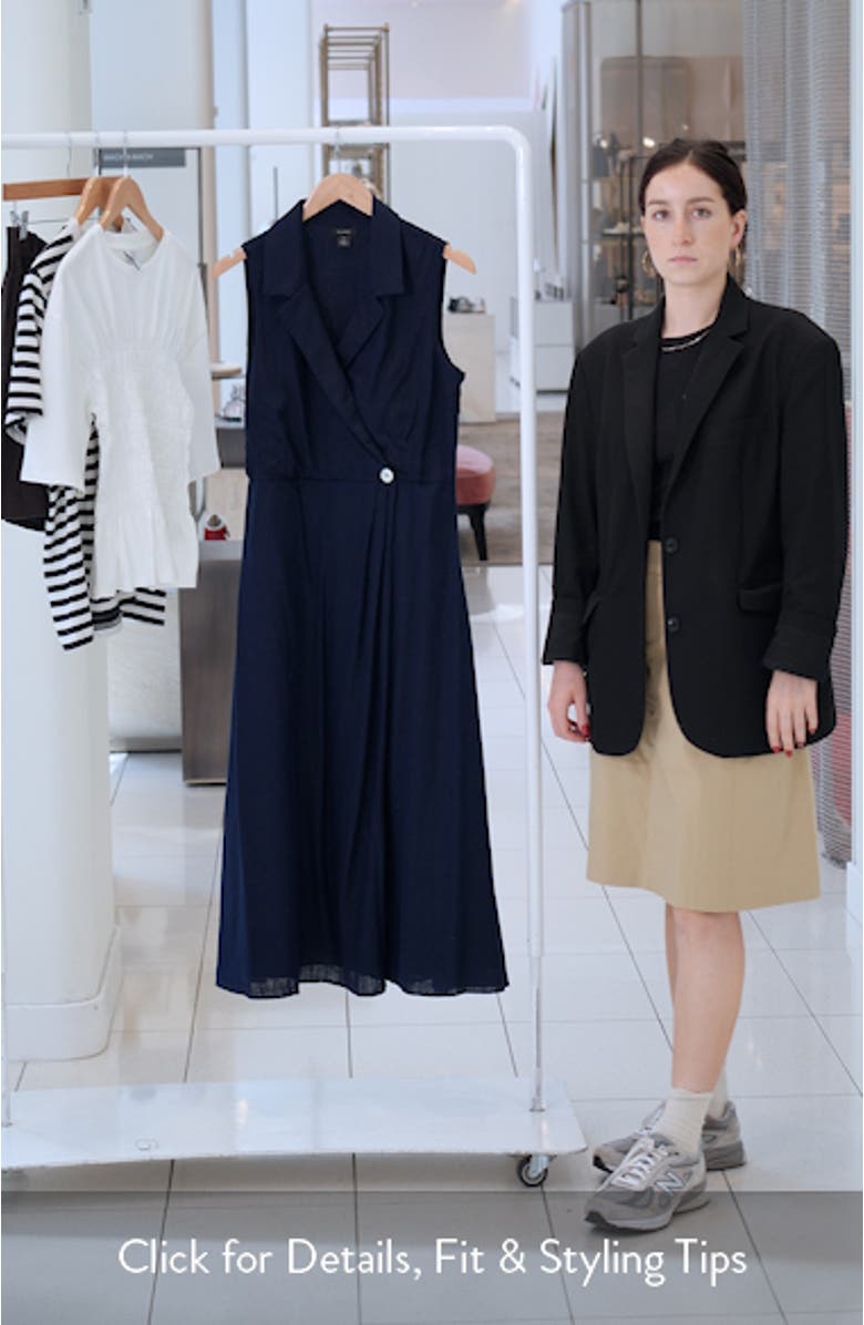 Wrap Front Sleeveless Midi Dress, sales video thumbnail