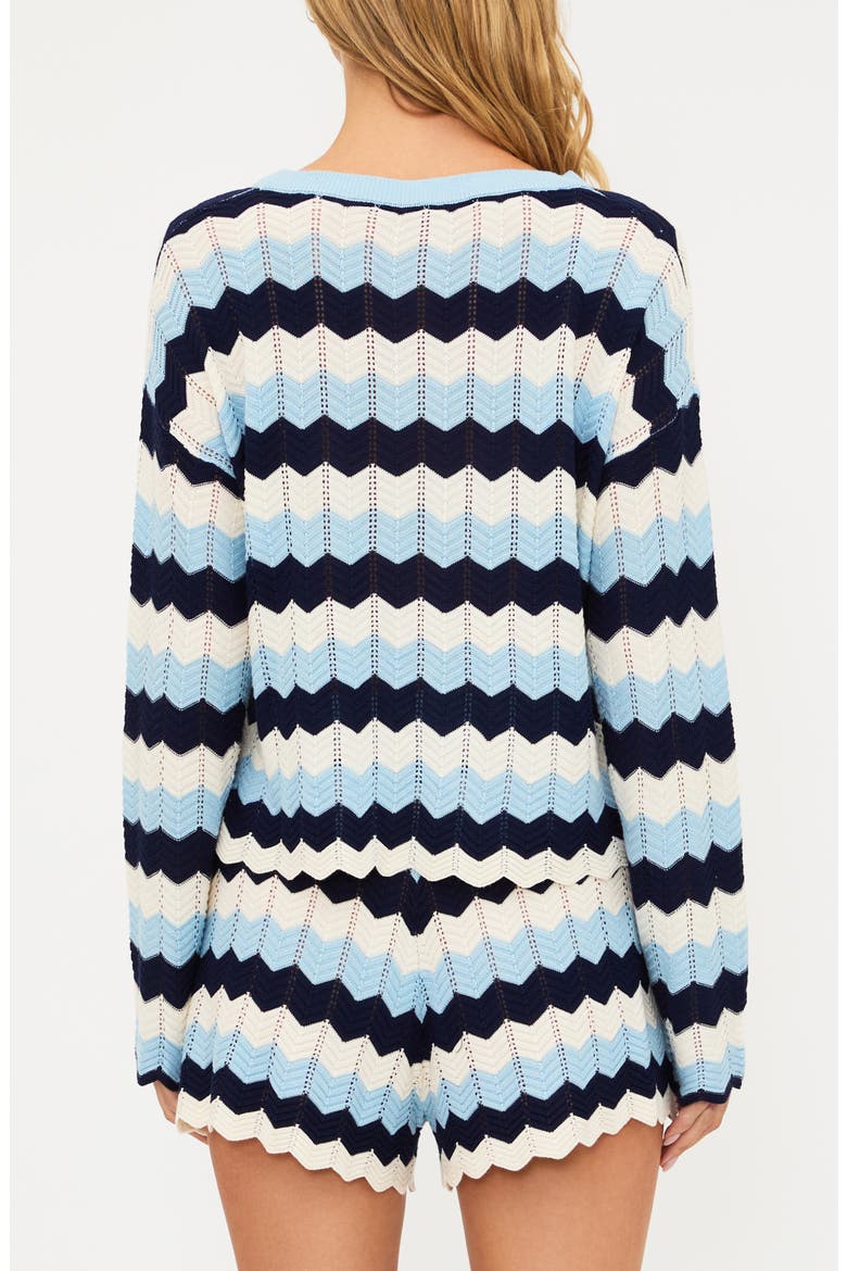 Beach Stripe Pointelle Cover-Up Sweater, Alternate, color, ULTRAMARINE CHEVRON