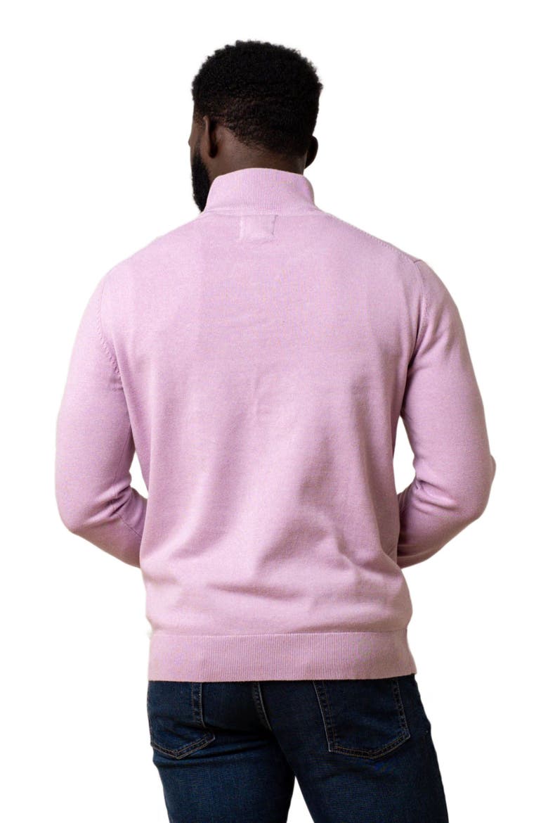Men's Organic Fine Gauge Half Zip Sweater, Alternate, color, Lavender Marl