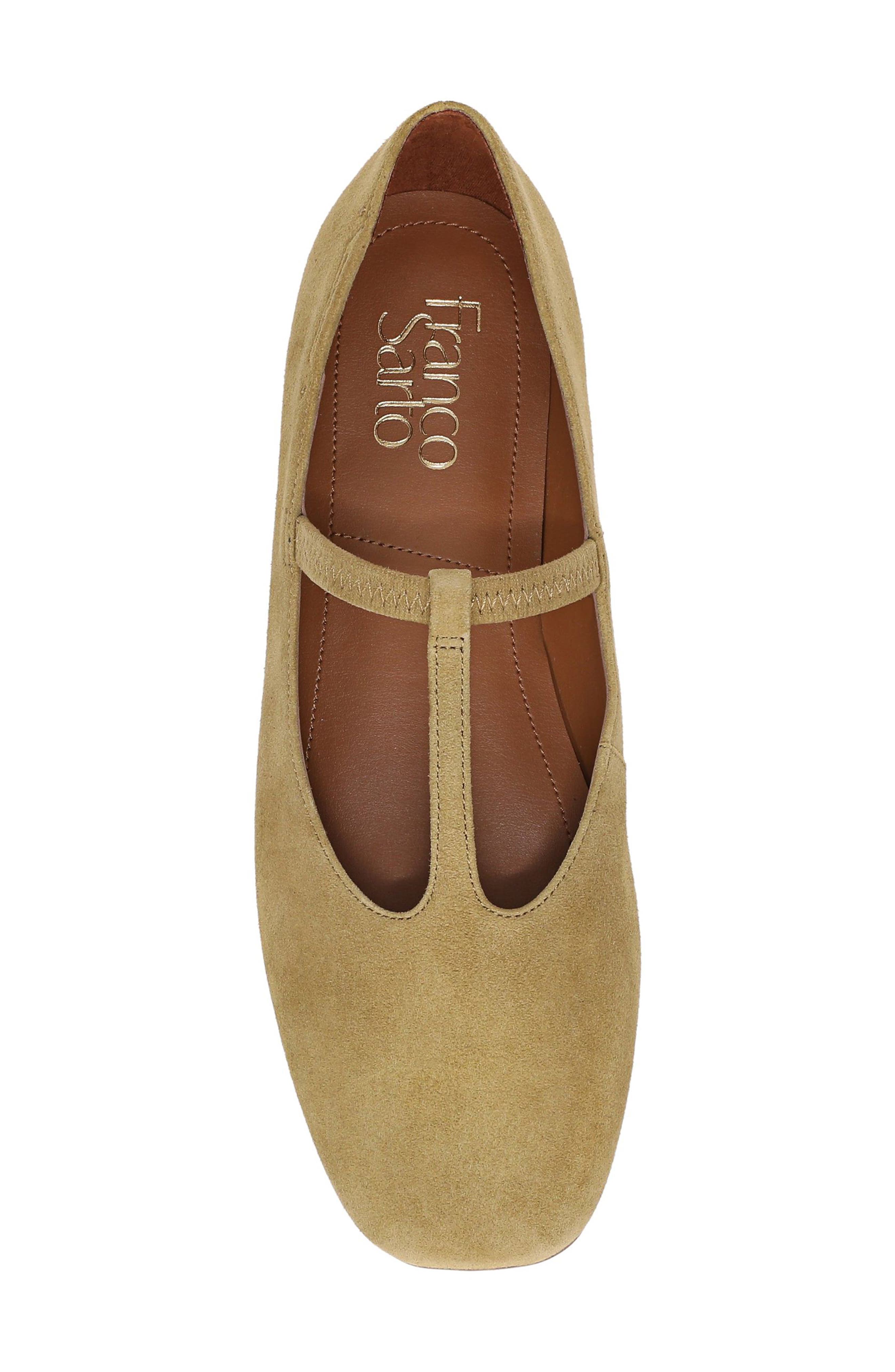 Franco Sarto Maaja T-Strap Flat, Alternate, color, Senape Brown