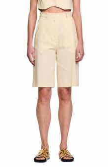 SANDRO Cangio Linen Blend Bermuda Shorts