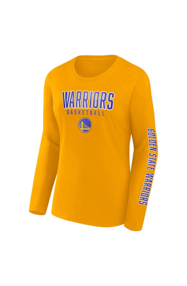 FANATICS Women's Fanatics Gold Golden State Warriors Top Baller Long Sleeve T-Shirt, Alternate, color, 