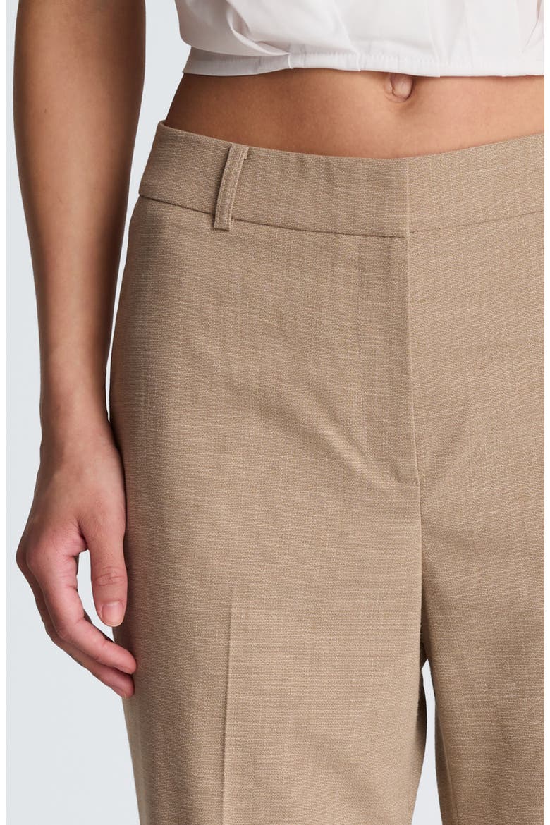 Side Slit Flare Pants, Alternate, color, MESA TAUPE/ WHITE