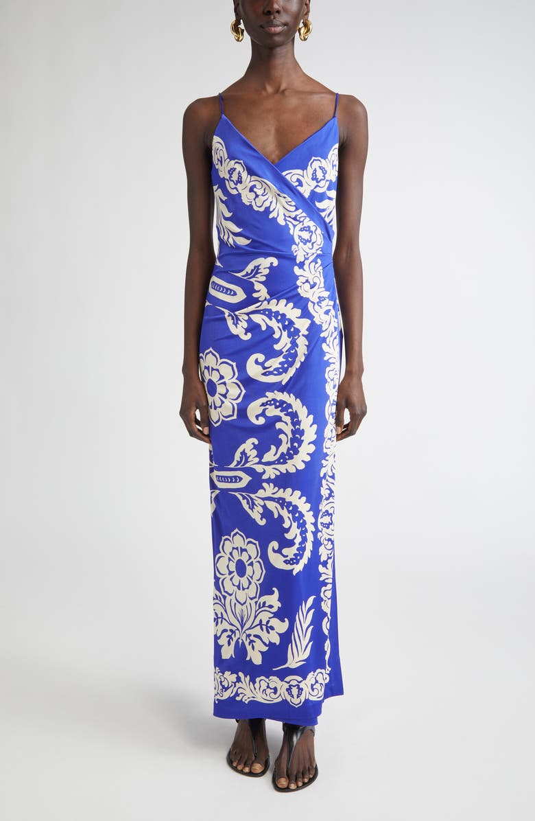 Etro ペイズリー柄 ラップドレス IT 48 Etro Paisley Print Faux Wrap Dress | Nordstromrack