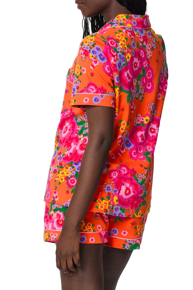 Print Stretch Organic Cotton Short Pajamas, Alternate, color, RAVELLO BLOOMS