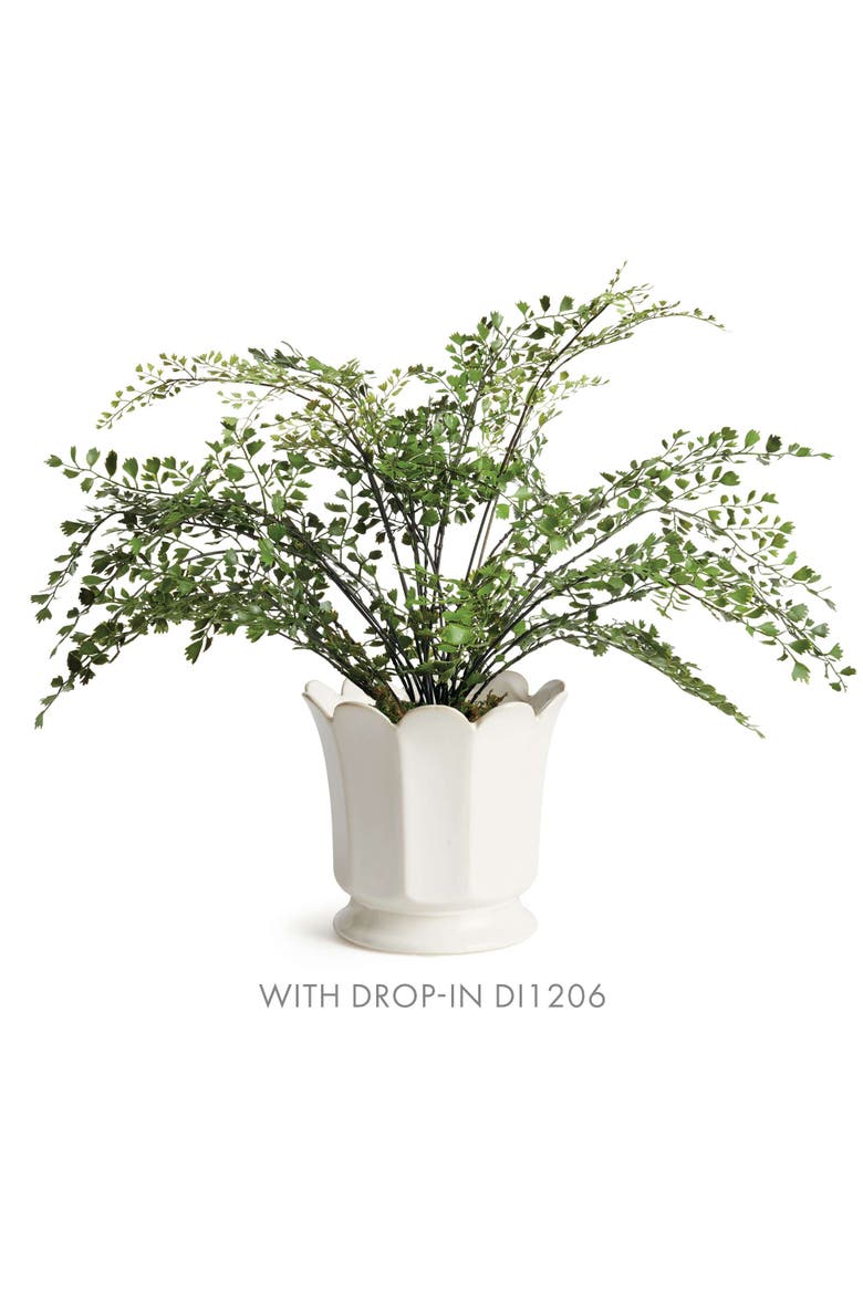 Maline Footed  Pot, Alternate, color, White