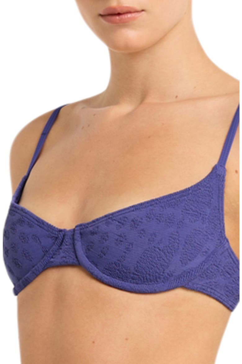 Gracie Balconette Underwire Bikini Top, Alternate, color, SAPPHIRE ANIMALIA