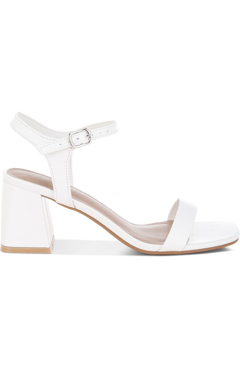 LONDON RAG Kazara Block Heel Sandal, Alternate, color, White