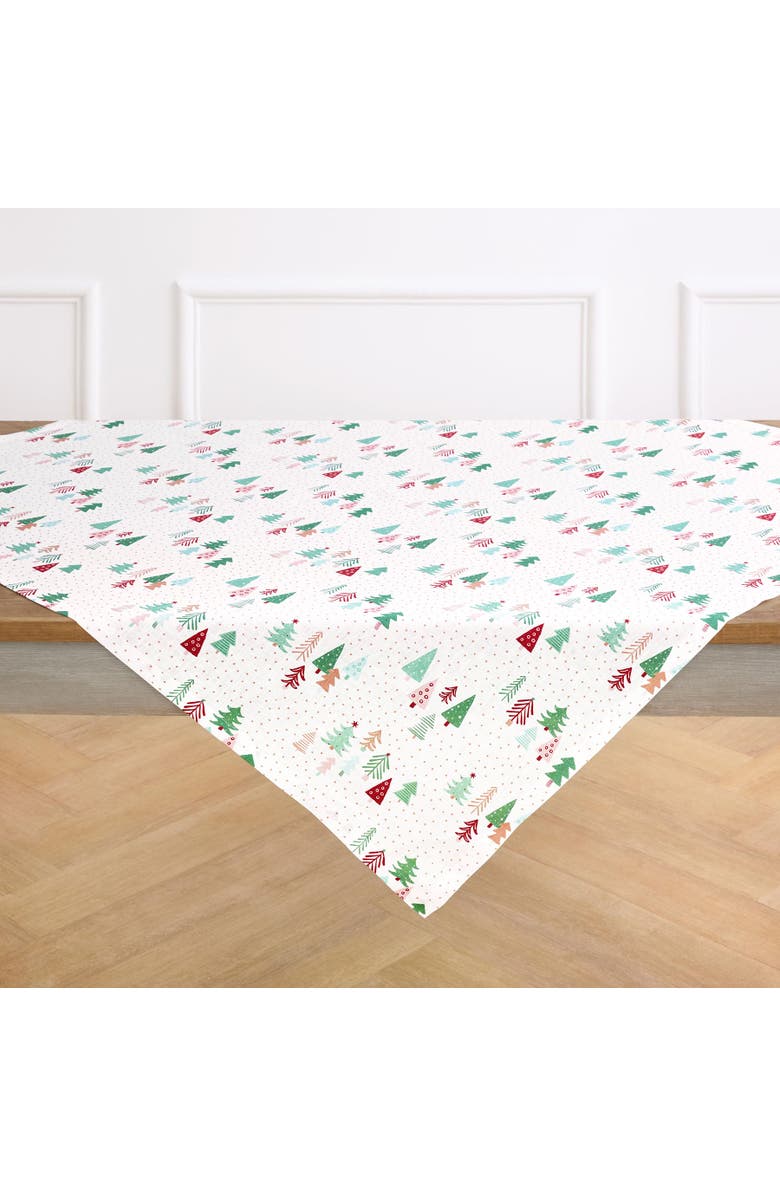 Solino Home Linen Table Throw - Modern Christmas, 52" x 52" Inch, Alternate, color, Modern Christmas