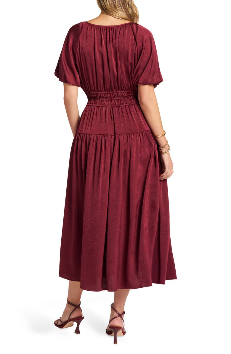 matty m. Belle Puff Sleeve Dress, Alternate, color, Merlot