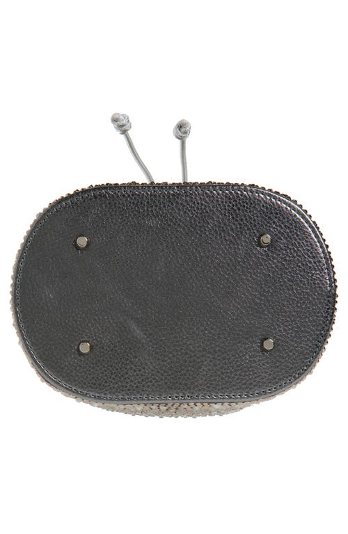 Judith Leiber Couture Piper Ombré Crystal Embellished Bucket Bag In Silver Platinum