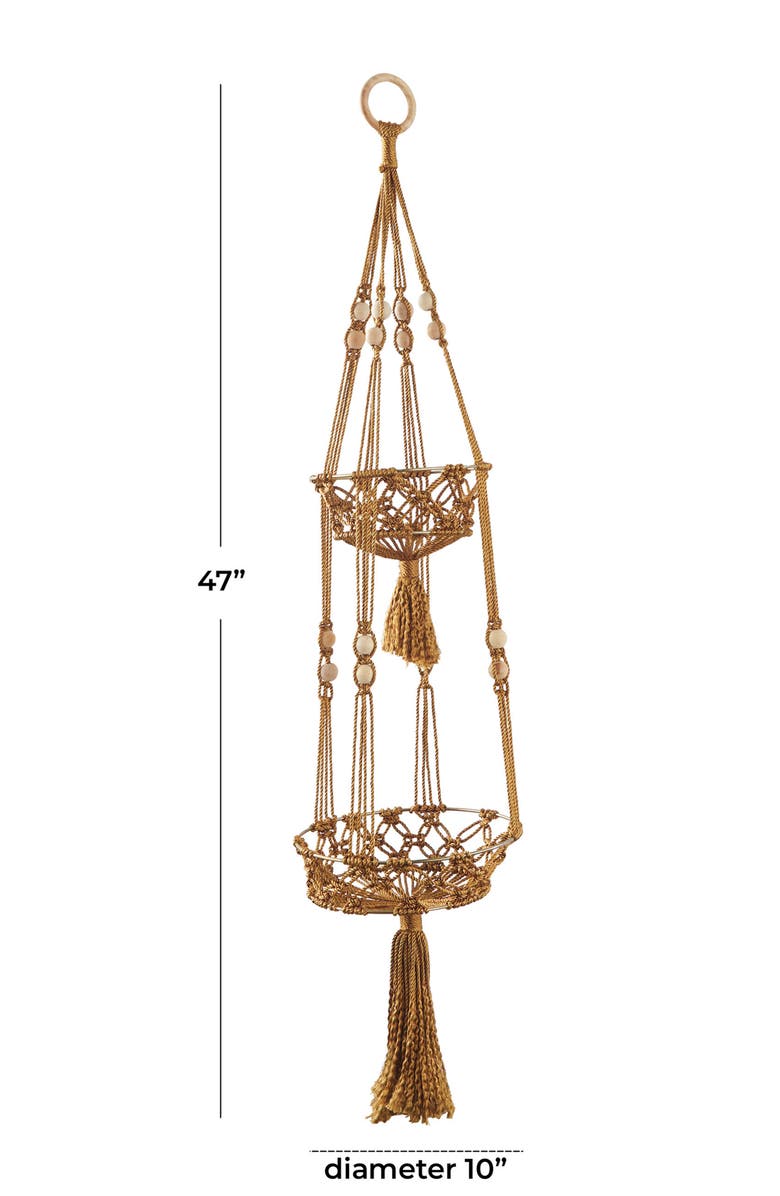 Novogratz 2-Layer Hanging Crochet Plant Holder, Alternate, color, 
