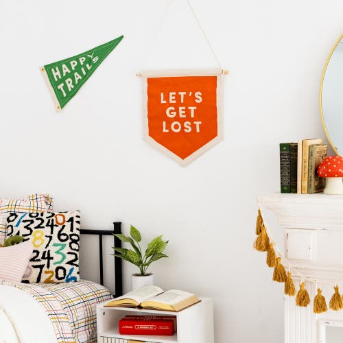 Daydream Society Camp Explorer Lets Get Lost Canvas Banner In Multi