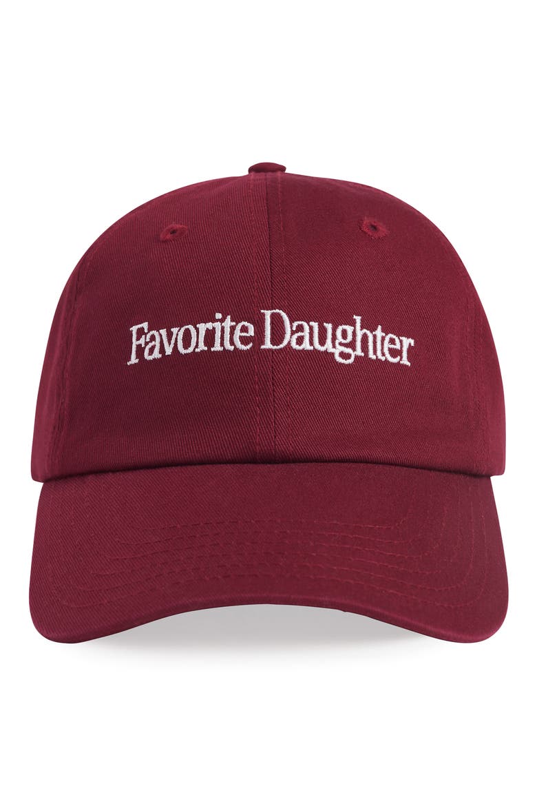 Classic Logo Cotton Twill Baseball Cap, Main, color, SANGRIA NIGHTS