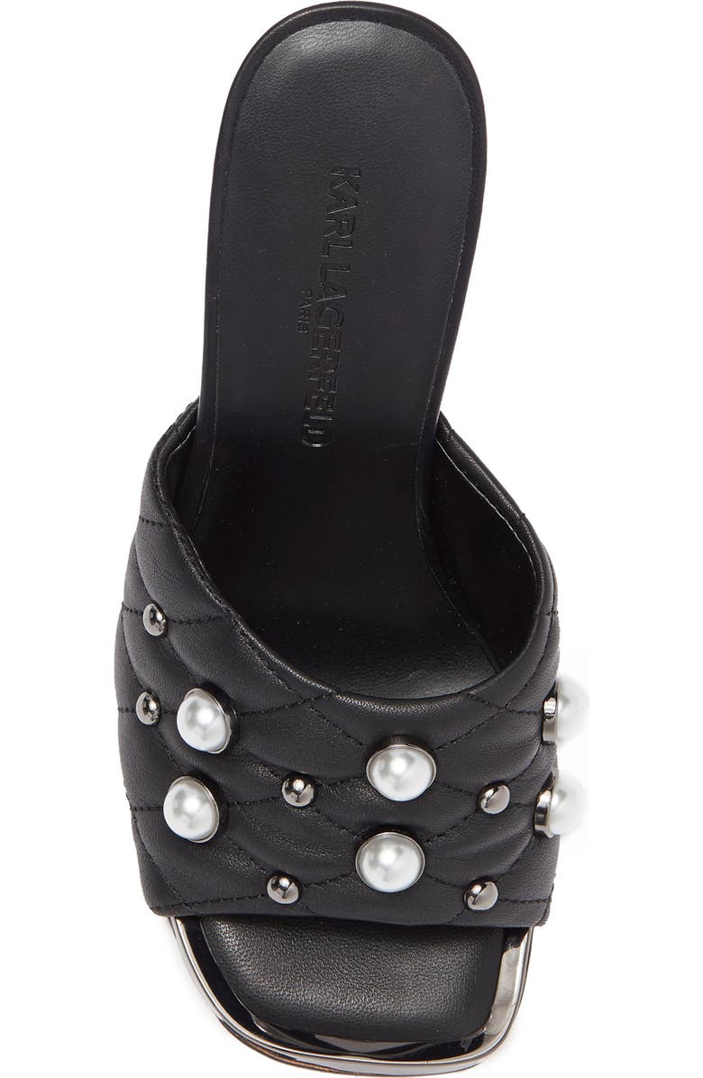 KARL LAGERFELD PARIS Amina Studded Heeled Mule, Alternate, color,