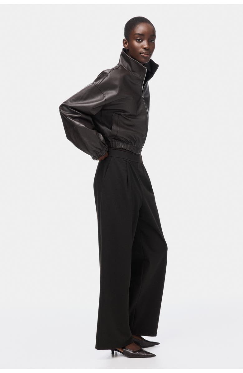 H&M Wide Trousers, Alternate, color, Dark Brown