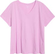 Eileen Fisher Easy Organic Cotton V-Neck T-Shirt