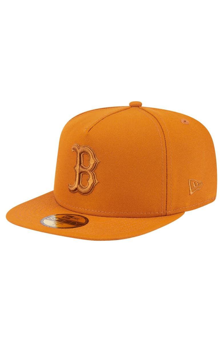 New Era Men's New Era Orange Boston Red Sox Color Pack A-Frame 59FIFTY Fitted Hat, Main, color, Orange