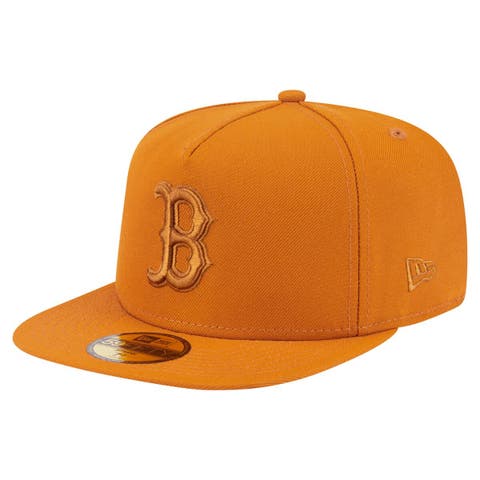 Men's New Era Orange Boston Red Sox Color Pack A-Frame 59FIFTY Fitted Hat
