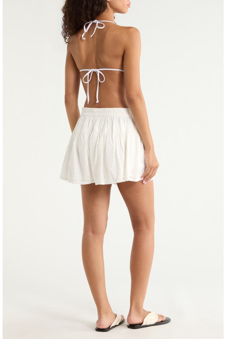 Eyelet Skort, Alternate, color, WHITE