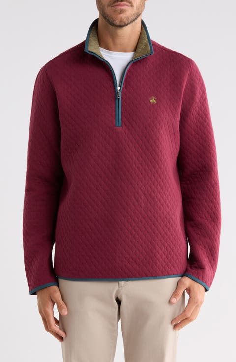 Diamond Quilted Half Zip Pullover