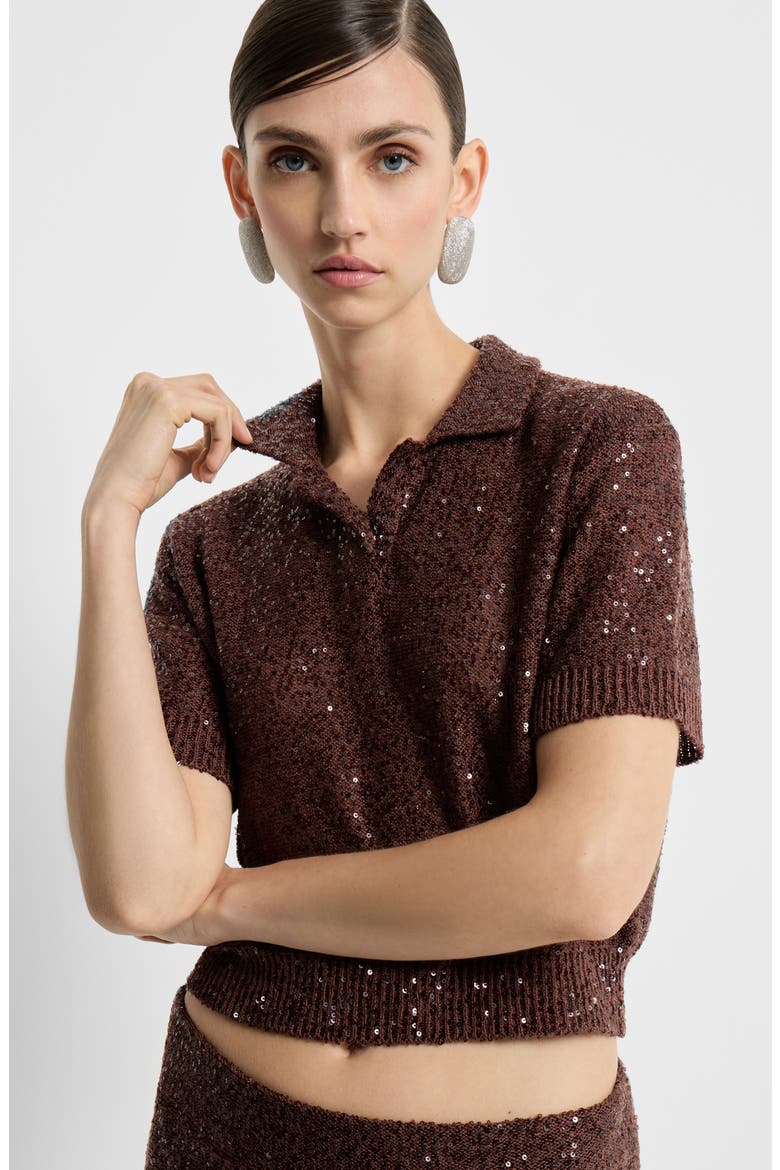 Polo-style sweater, Alternate, color, Bordeaux