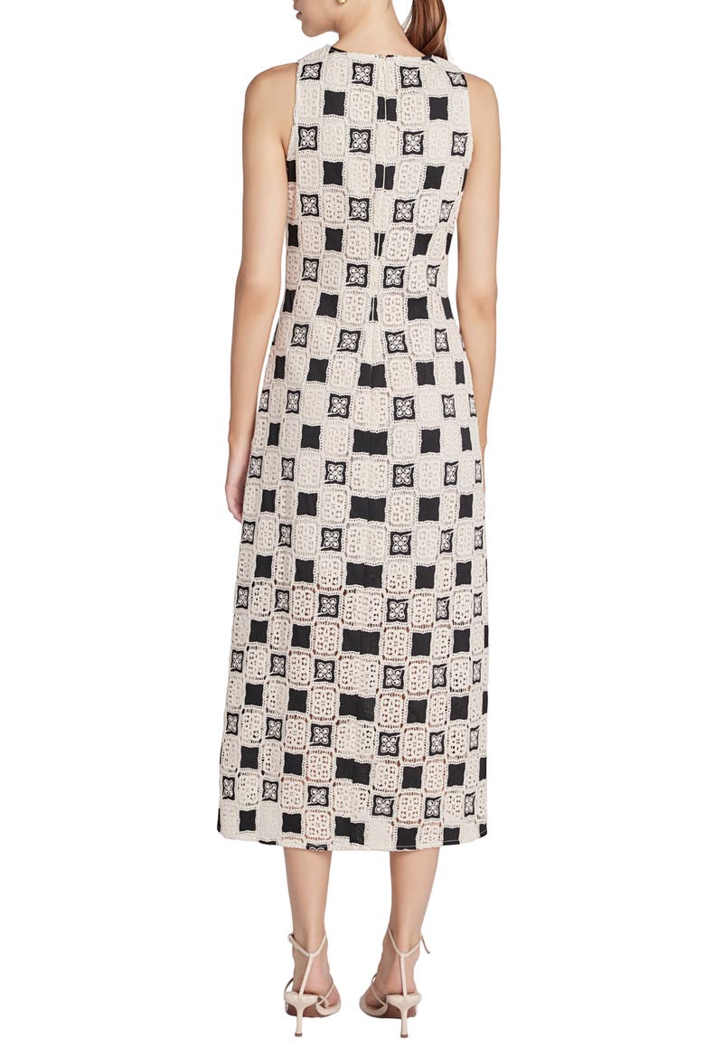 Crochet Patchwork Sleeveless Maxi Dress, Alternate, color, IVORY/BLACK