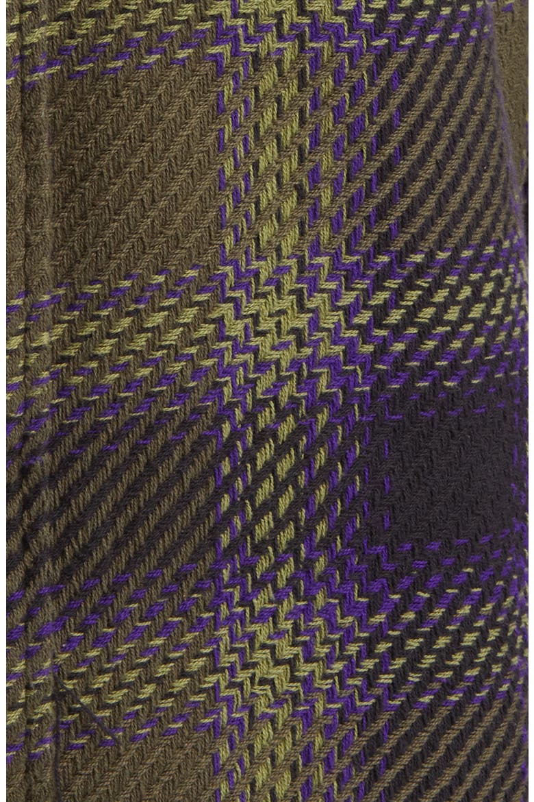 Saviano Plaid Button-Up Overshirt, Alternate, color, BLACK/ GRAPE LEAF