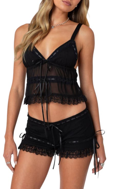 Marielle Sheer Ribbon Camisole
