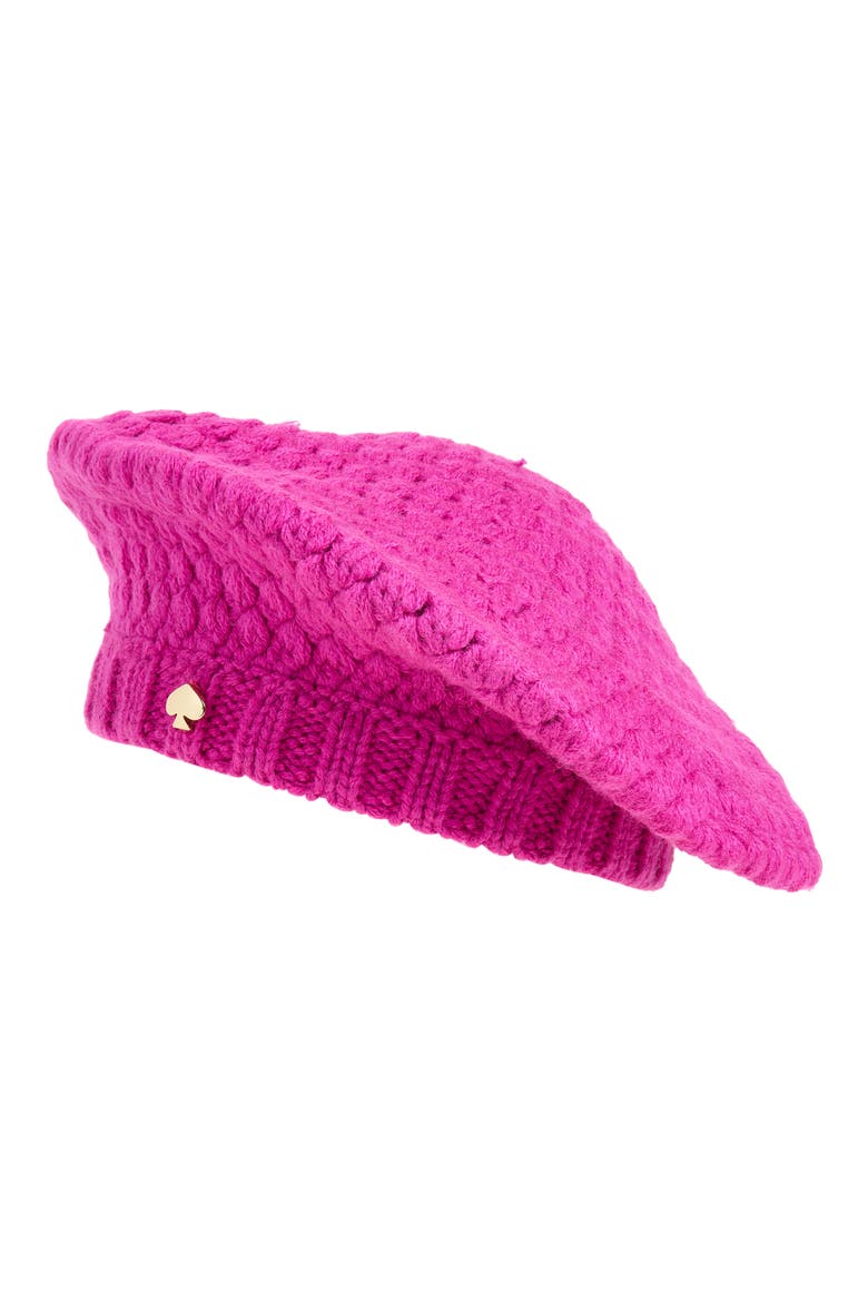 Knit Beret, Main, color, MARKER PINK