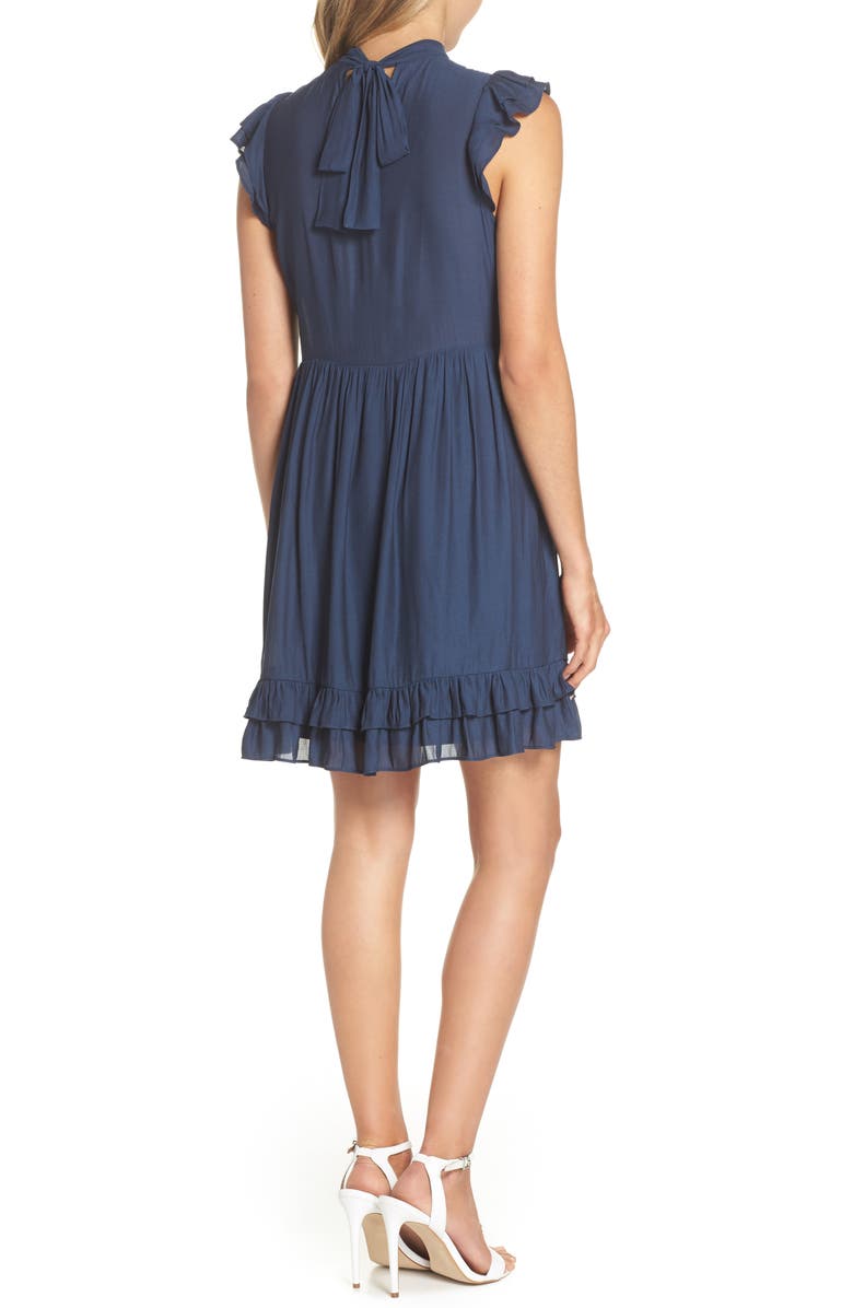 Chelsea28 Embroidered Bodice A-Line Dress, Alternate, color, 