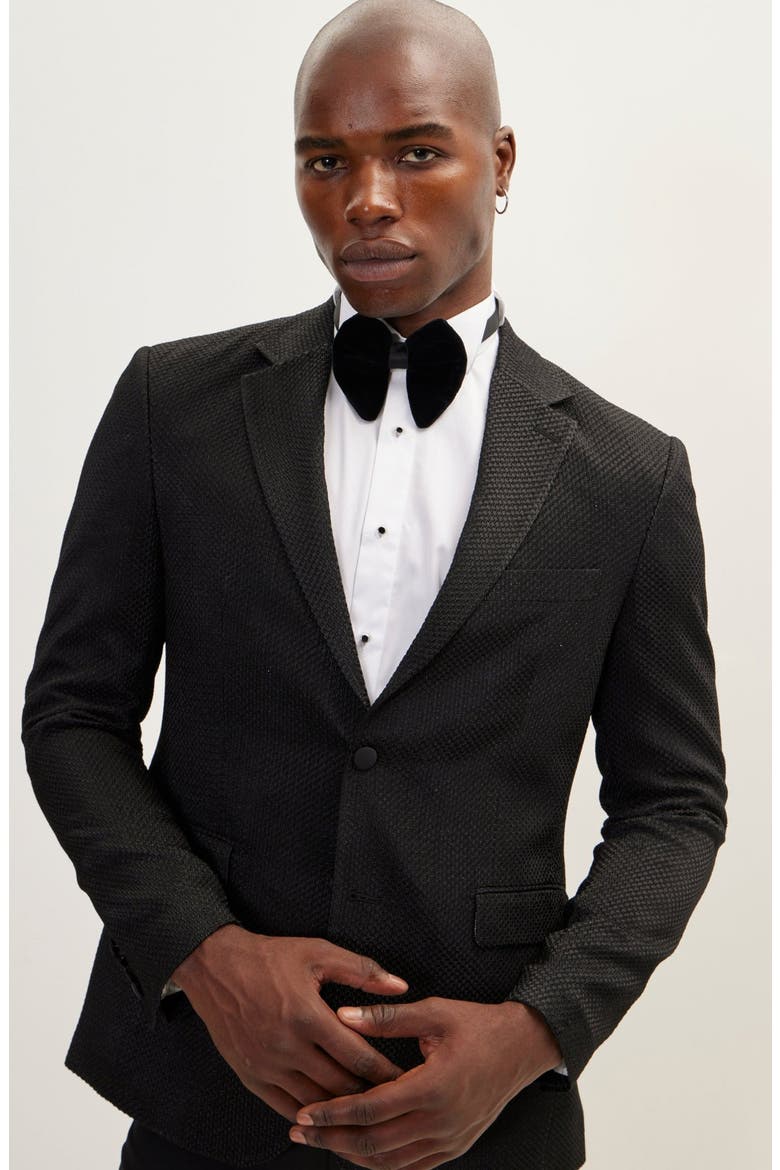 Classic Textured Dinner Jacket, Alternate, color, JACQUARD BLACK