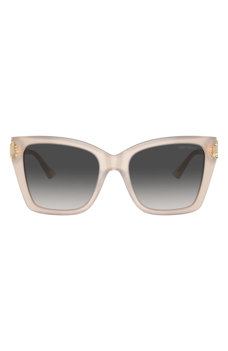 Jimmy Choo 54mm Square Sunglasses, Main, color, Opal Beige