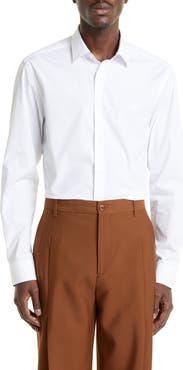 Burberry Sherfield Equestrian Knight Stretch Cotton Poplin Button-Up Shirt