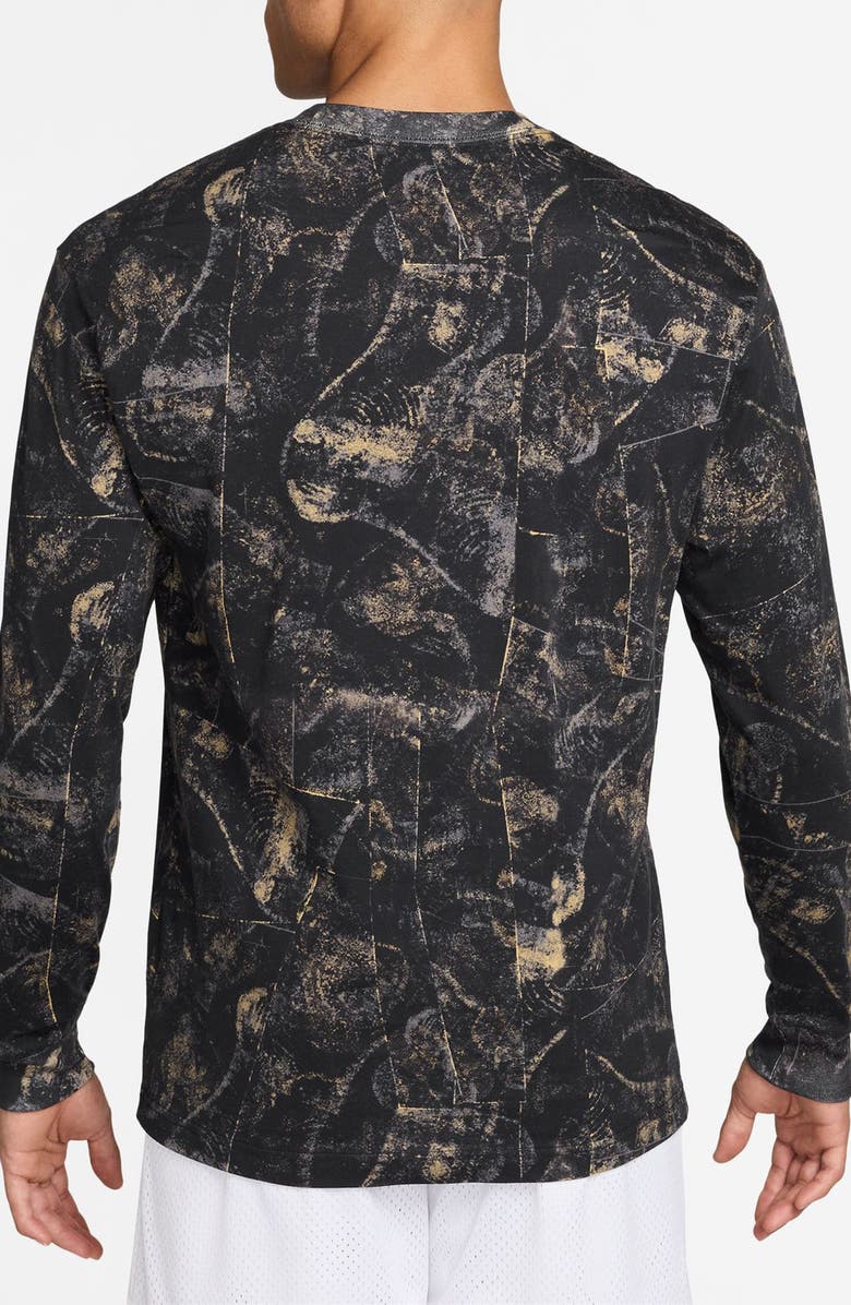 Jordan Brooklyn Long Sleeve Cotton T-Shirt, Alternate, color, Black