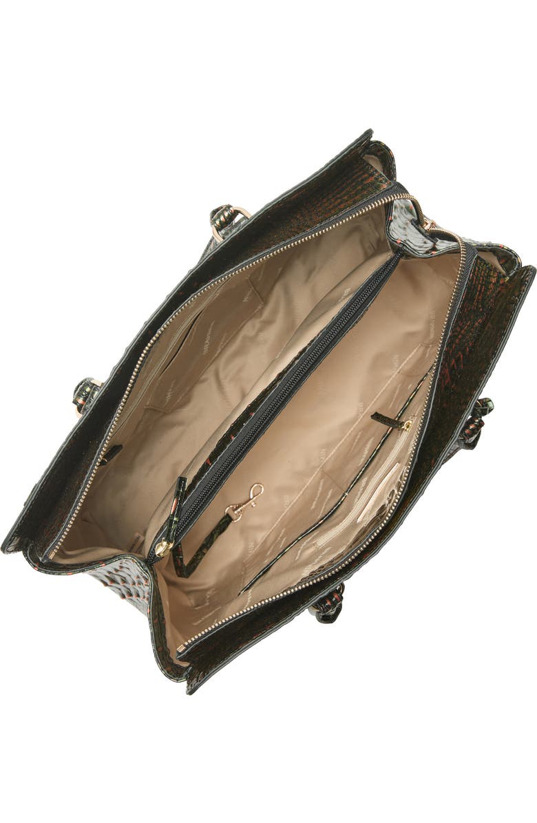 Brahmin Finley Carryall Croc Embossed Leather Satchel, Alternate, color, Samba Melbourne