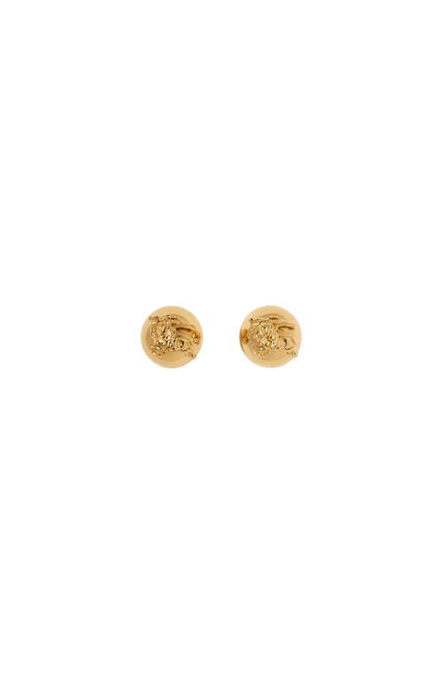 Burberry Ekd Sphere Stud Earrings In Gold